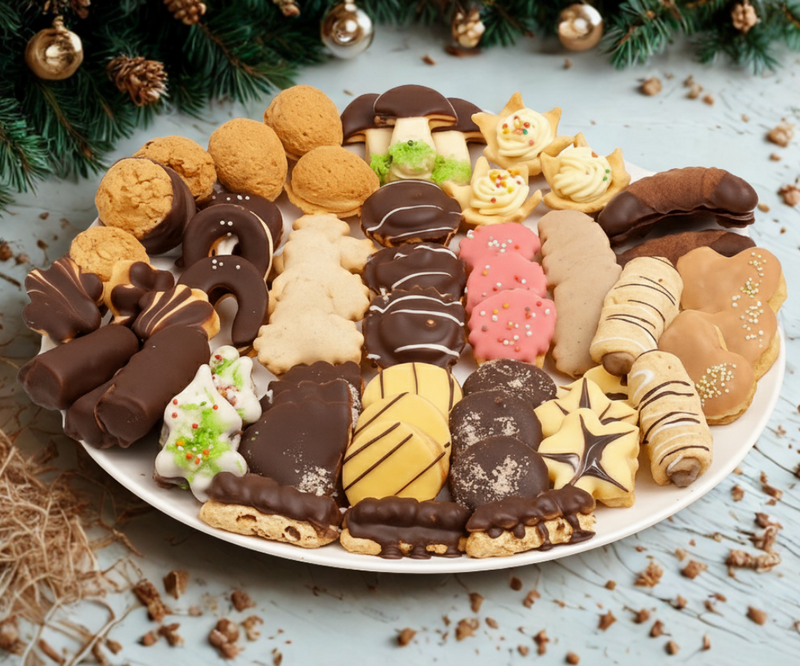 Weihnachtskekse mit Buttercreme-Füllung